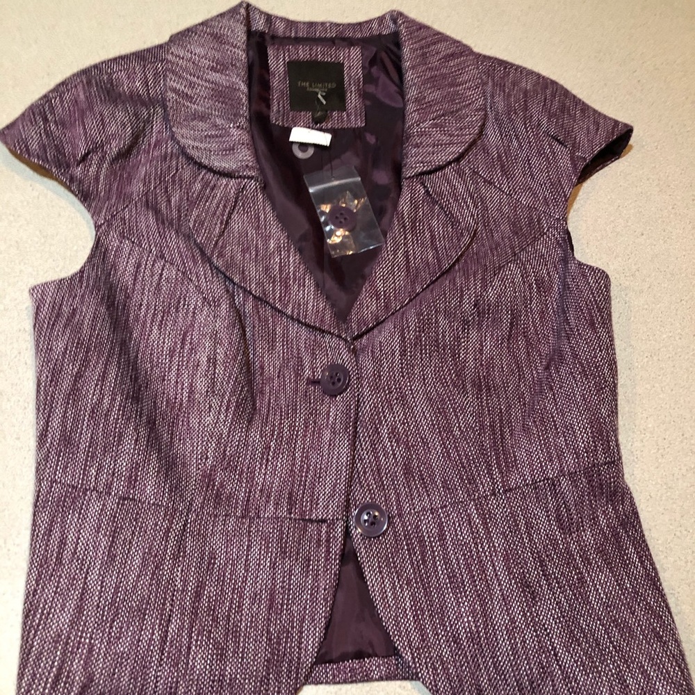 The Limited purple tweed blazer